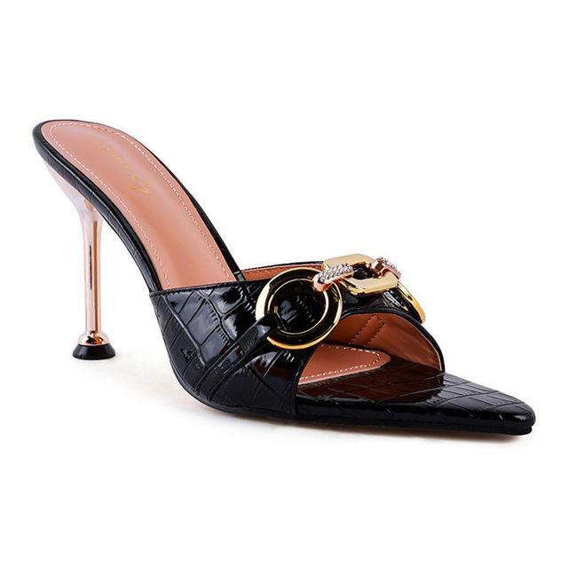 Womens Drippin Hot Croc Patent Faux Leather Sandals Product Image