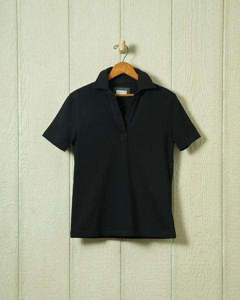 Short Sleeve Inlet Pullover in Black Product Image