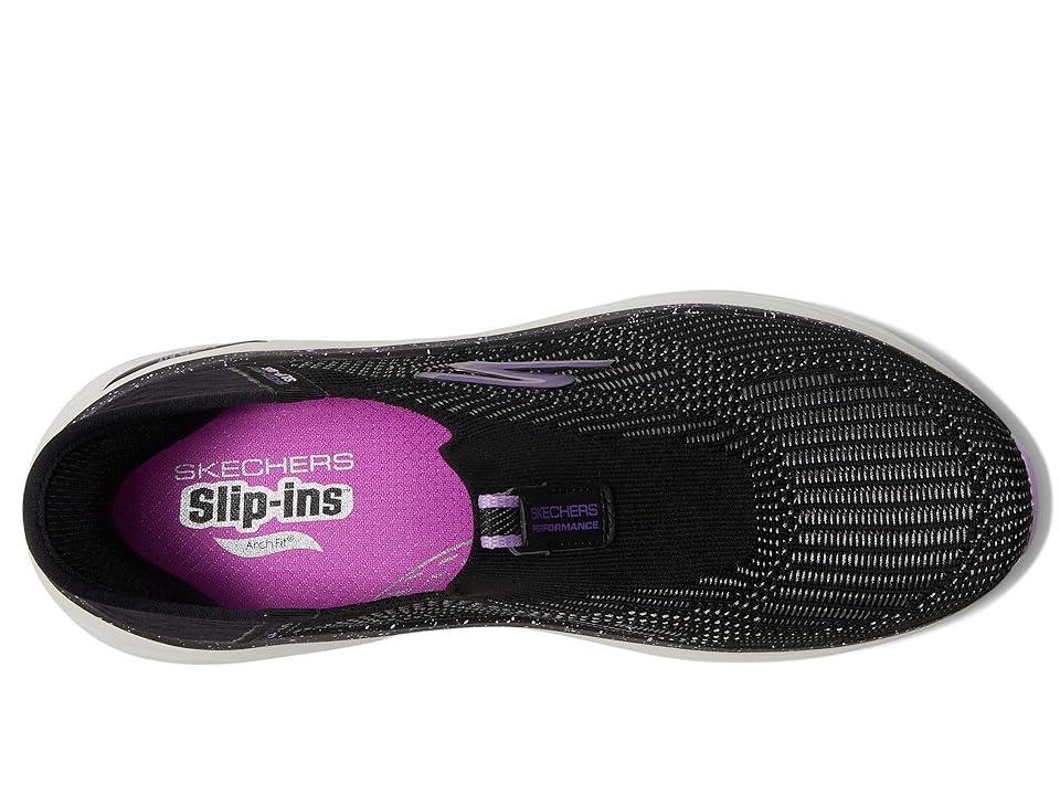 SKECHERS Max Cushioning Arch Fit Fluidity Hands Free Slip-Ins (Black/Purple) Women's Shoes Product Image