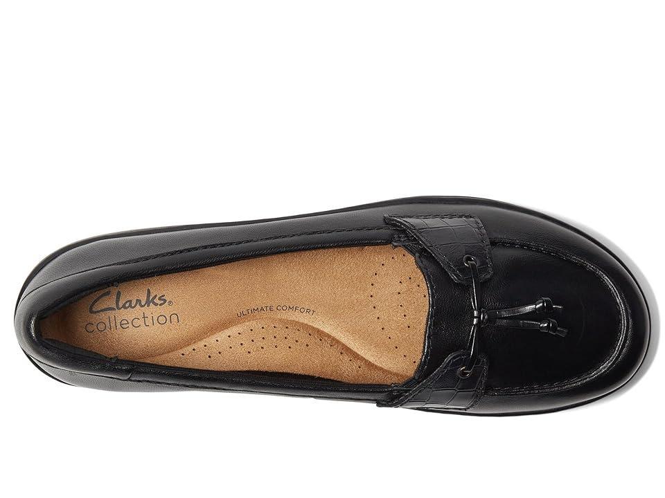 Clarks Cora Haley Leather) Women's Flat Shoes Product Image