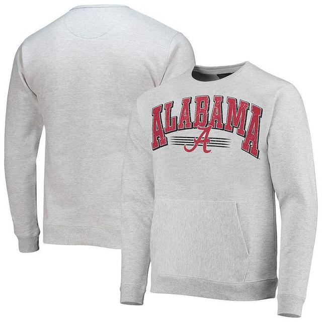 Mens League Collegiate Wear Heathered Gray Alabama Crimson Tide Upperclassman Pocket Pullover Sweatshirt Product Image