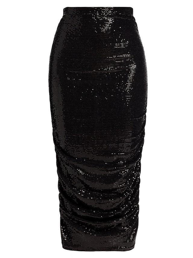 Womens Otis Sequined Ruched Pencil Skirt Product Image