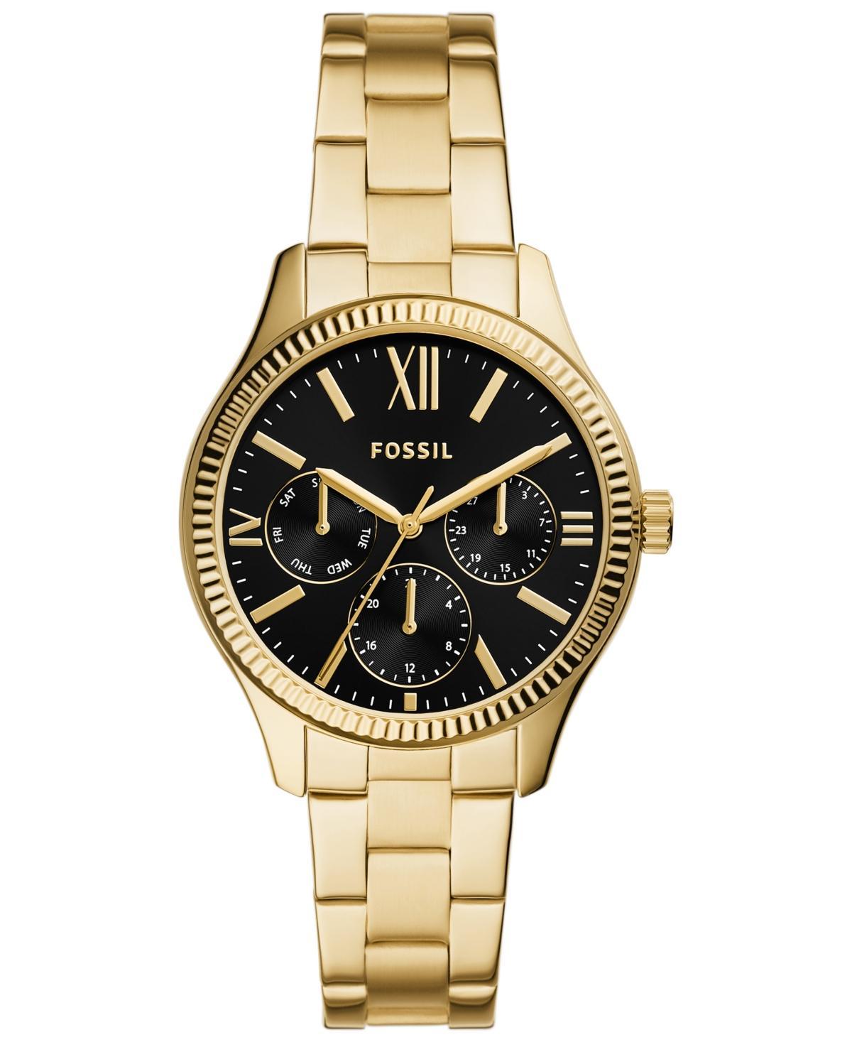 Fossil Womens Rye Multifunction Gold-Tone Stainless Steel Watch, 36mm Product Image