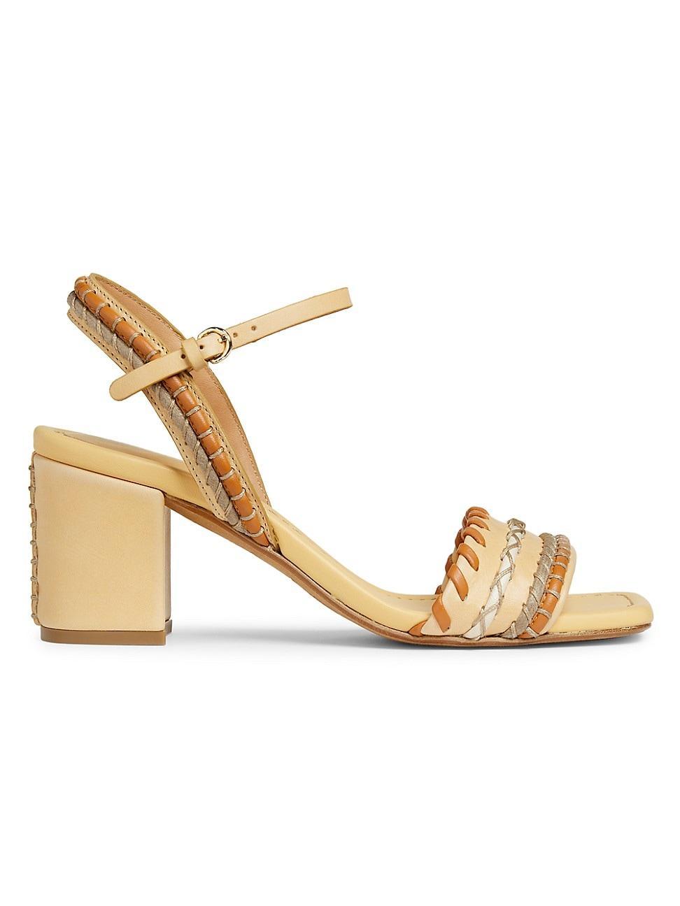 Womens Gila Alia 70MM Stitch-Detail Leather Sandals Product Image