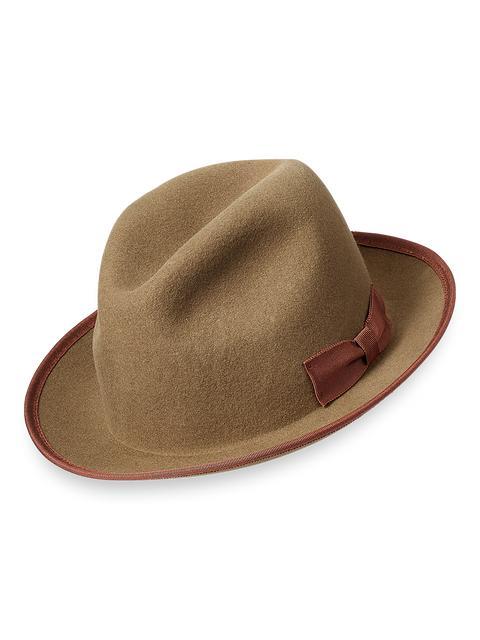 Wool Fedora With Bow And Trim - Acorn Product Image