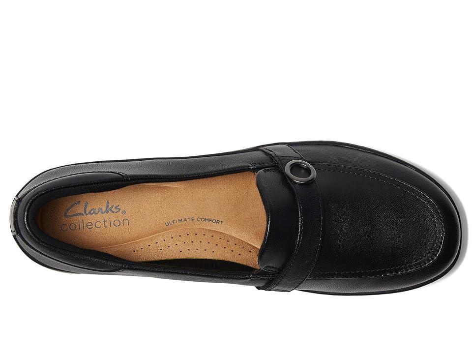 Clarks Cora Amanda Leather) Women's Flat Shoes Product Image