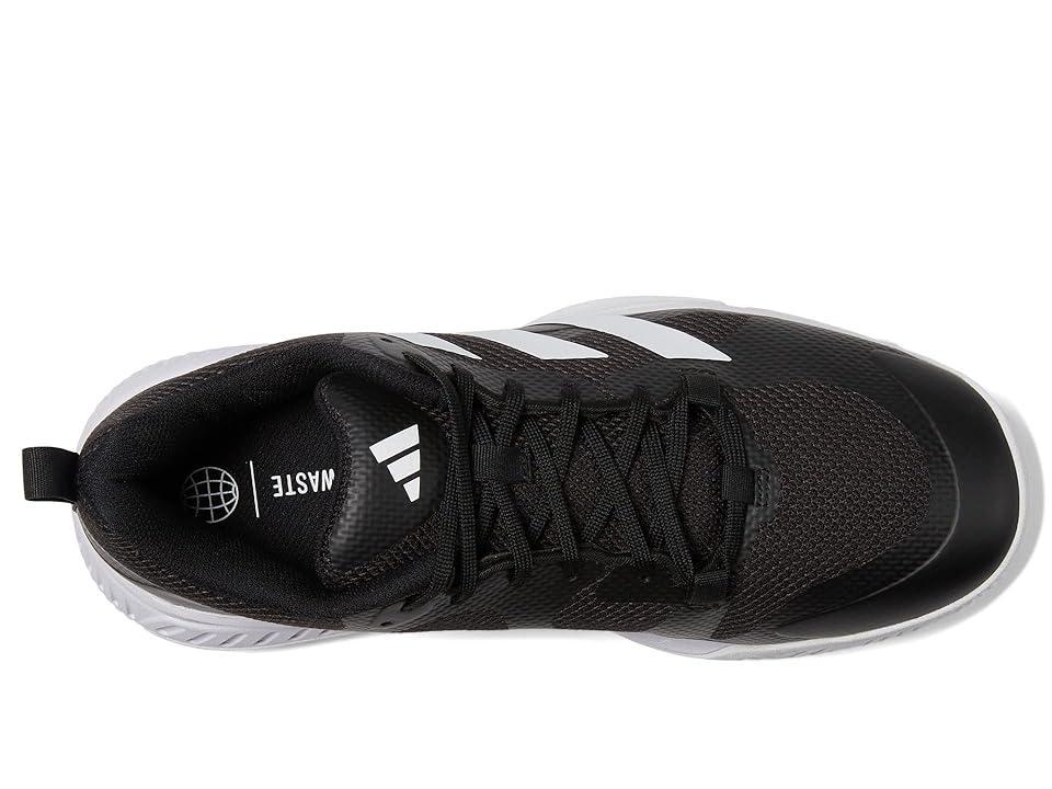 adidas Court Team Bounce 2.0 White/Black) Men's Volleyball Shoes Product Image