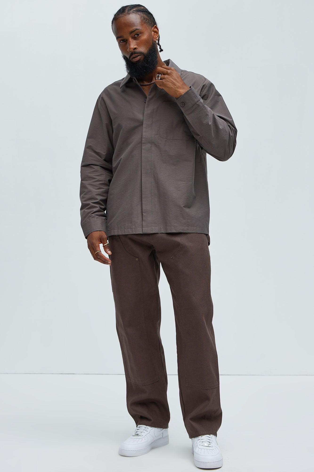 Too Easy Button Up Shirt - Brown Product Image