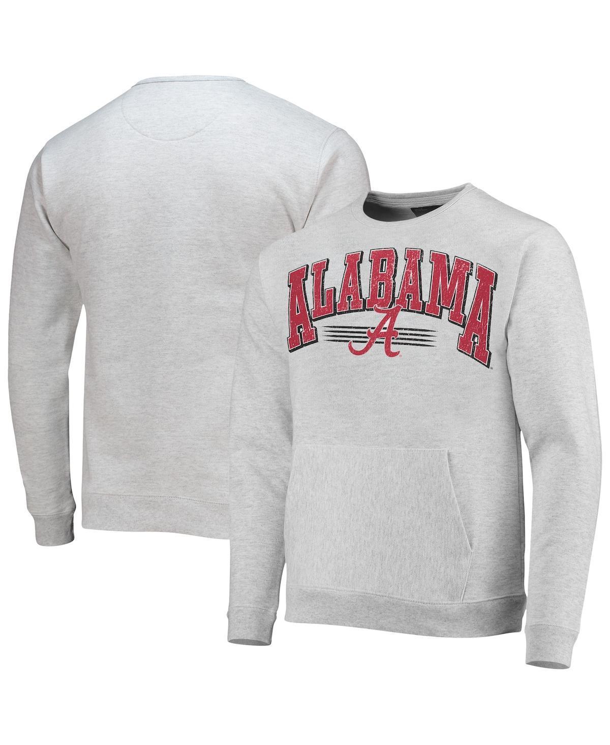 Mens League Collegiate Wear Heathered Gray Alabama Crimson Tide Upperclassman Pocket Pullover Sweatshirt Product Image