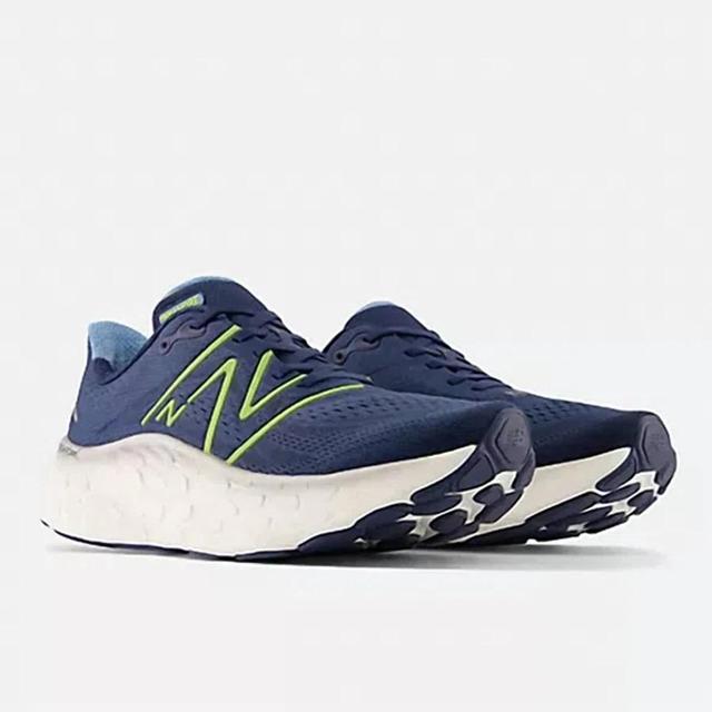 NEW BALANCE Mens Running Fresh Foam X More V4 Man Sneakers Navy Blue Size 12 Textile Fibers In Multi Product Image