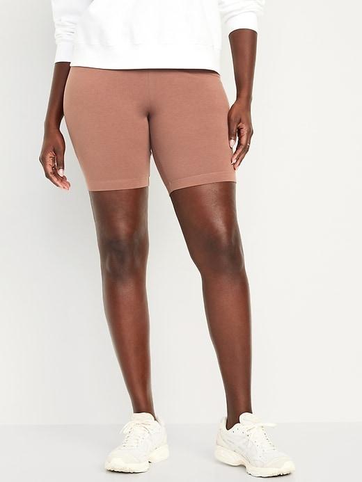 High-Waisted Biker Shorts -- 8-inch inseam Product Image