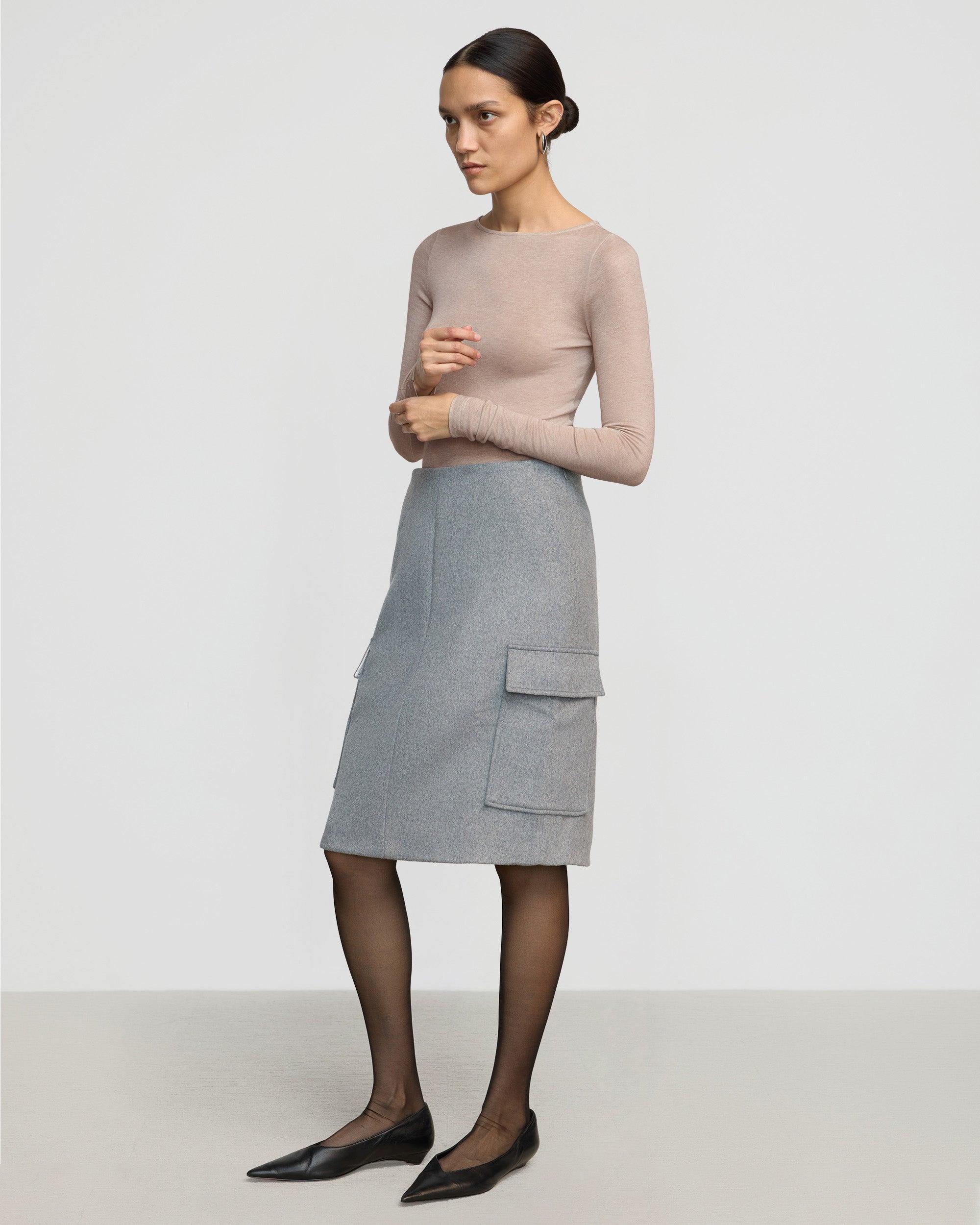 Eileen Wool-Blend Skirt Product Image