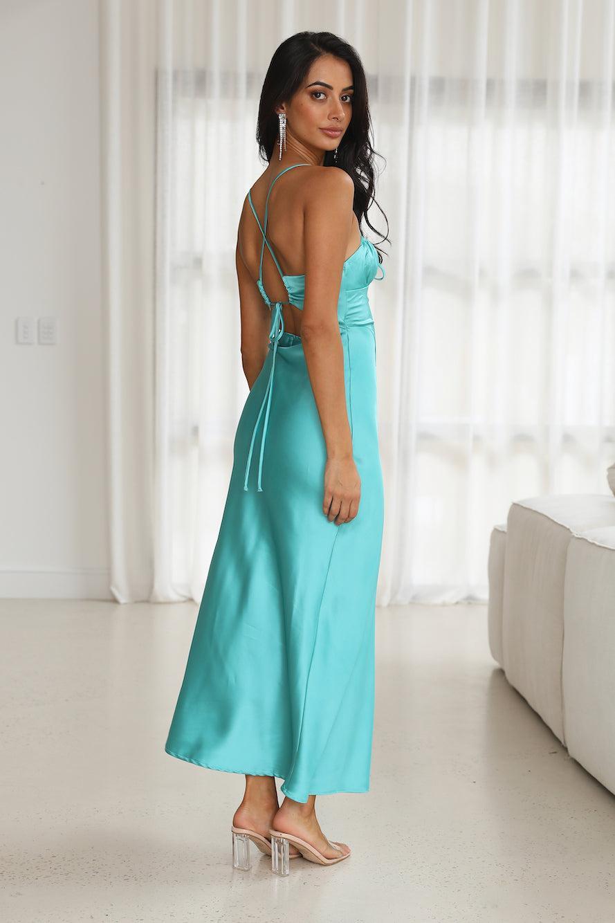 Fave Passages Midi Dress Teal Product Image