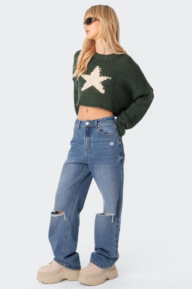 Mega Star Cropped Sweater Product Image