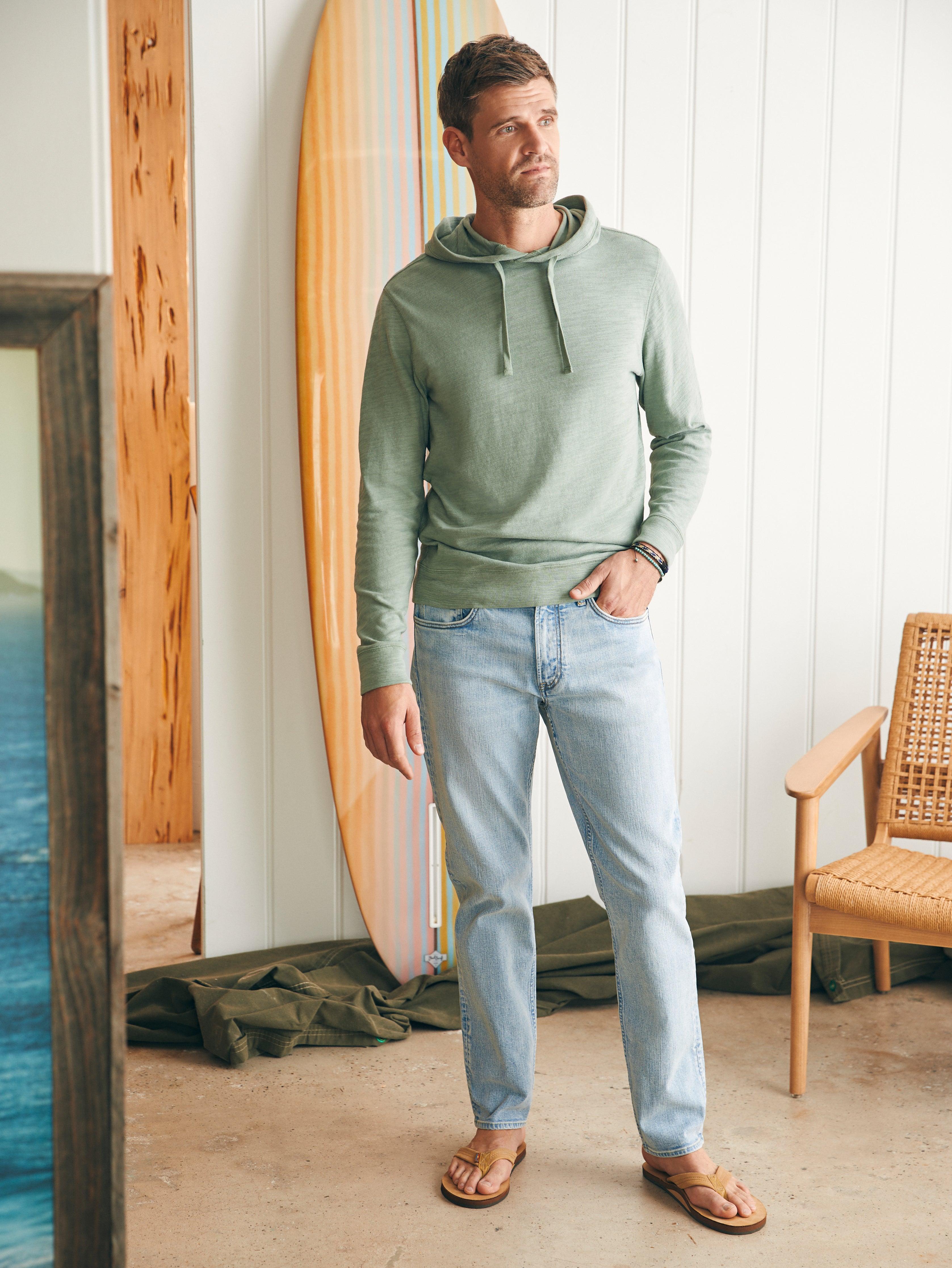 Sunwashed Slub Hoodie - Faded Sage Male Product Image