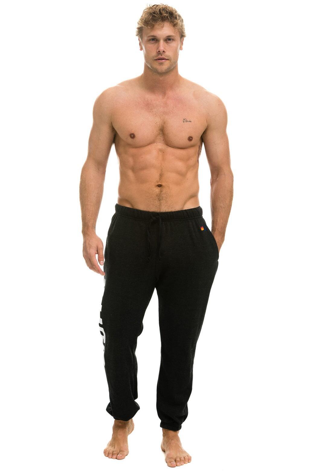 SURF MENS SWEATPANTS - BLACK Male Product Image