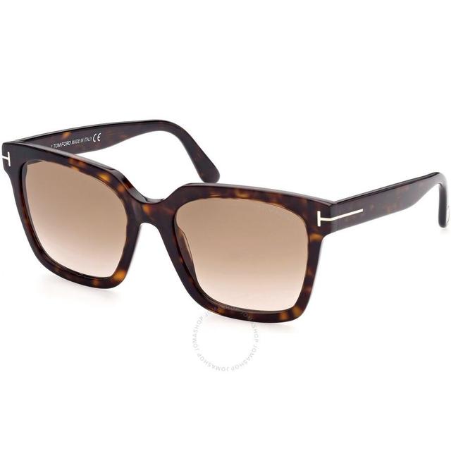 TOM FORD Selby Square Plastic Sunglasses In Brown Product Image