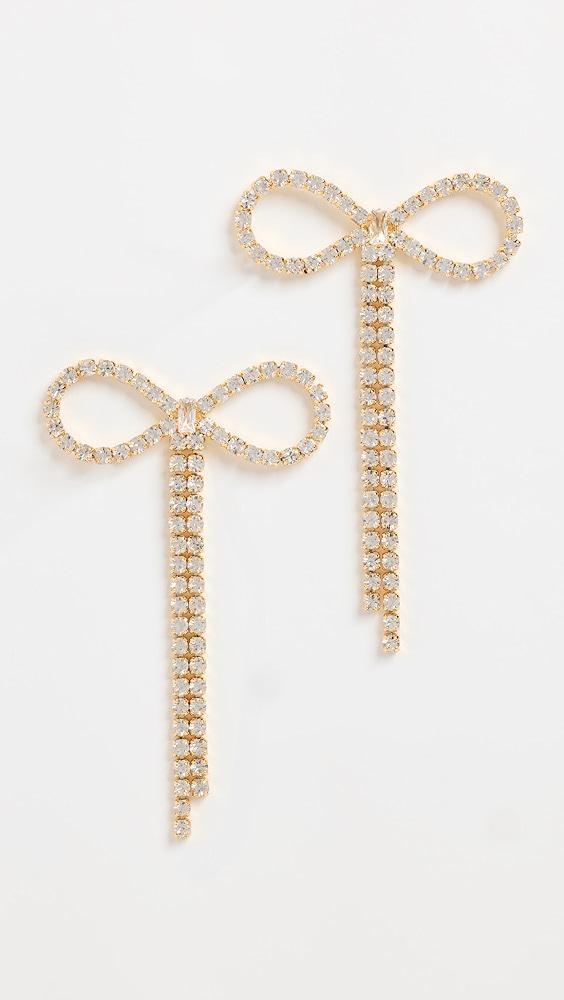 Kenneth Jay Lane Gold Crystal Bowl Drop Pierced Earrings | Shopbop Product Image