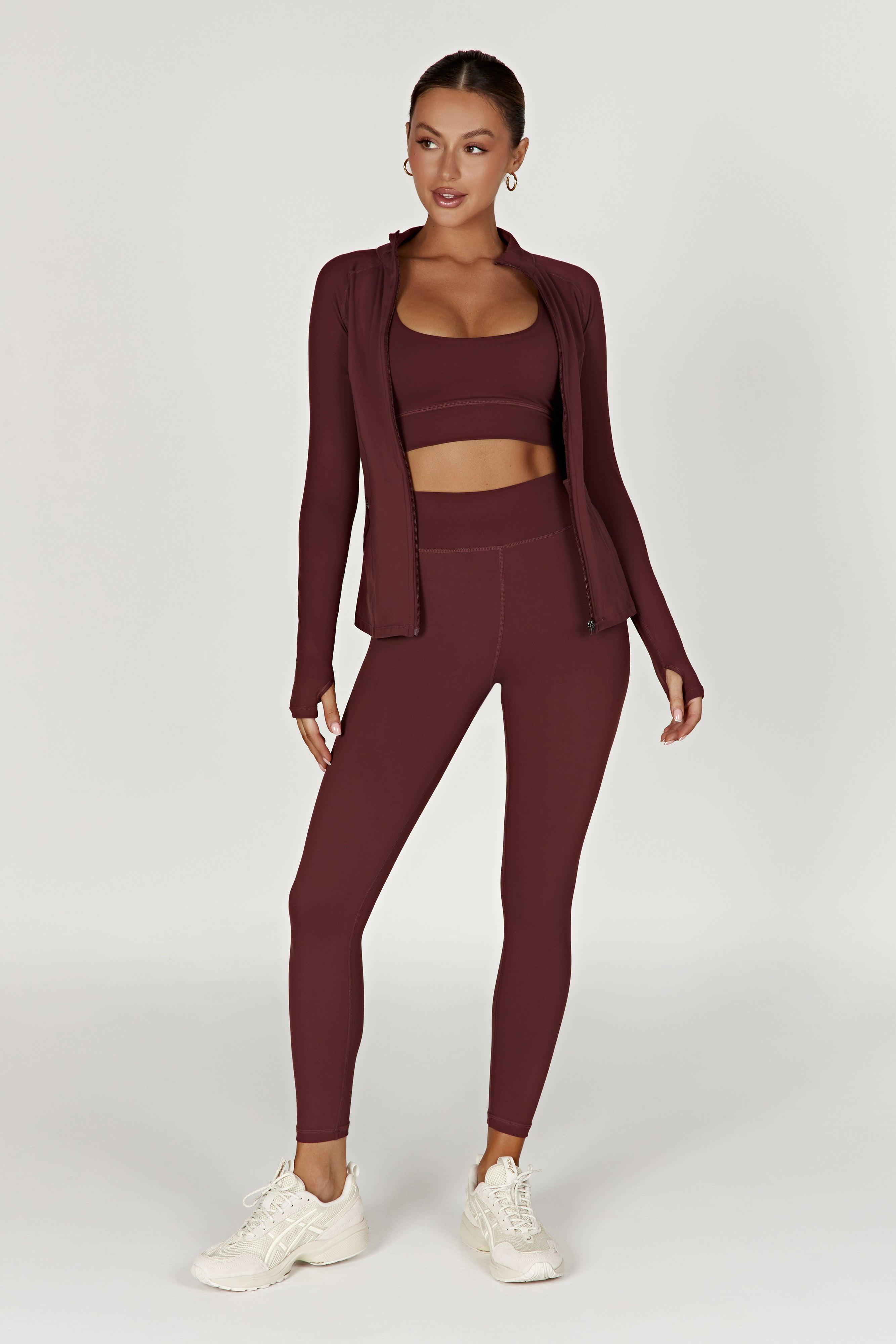 Venus V Back Leggings - Mahogany Product Image