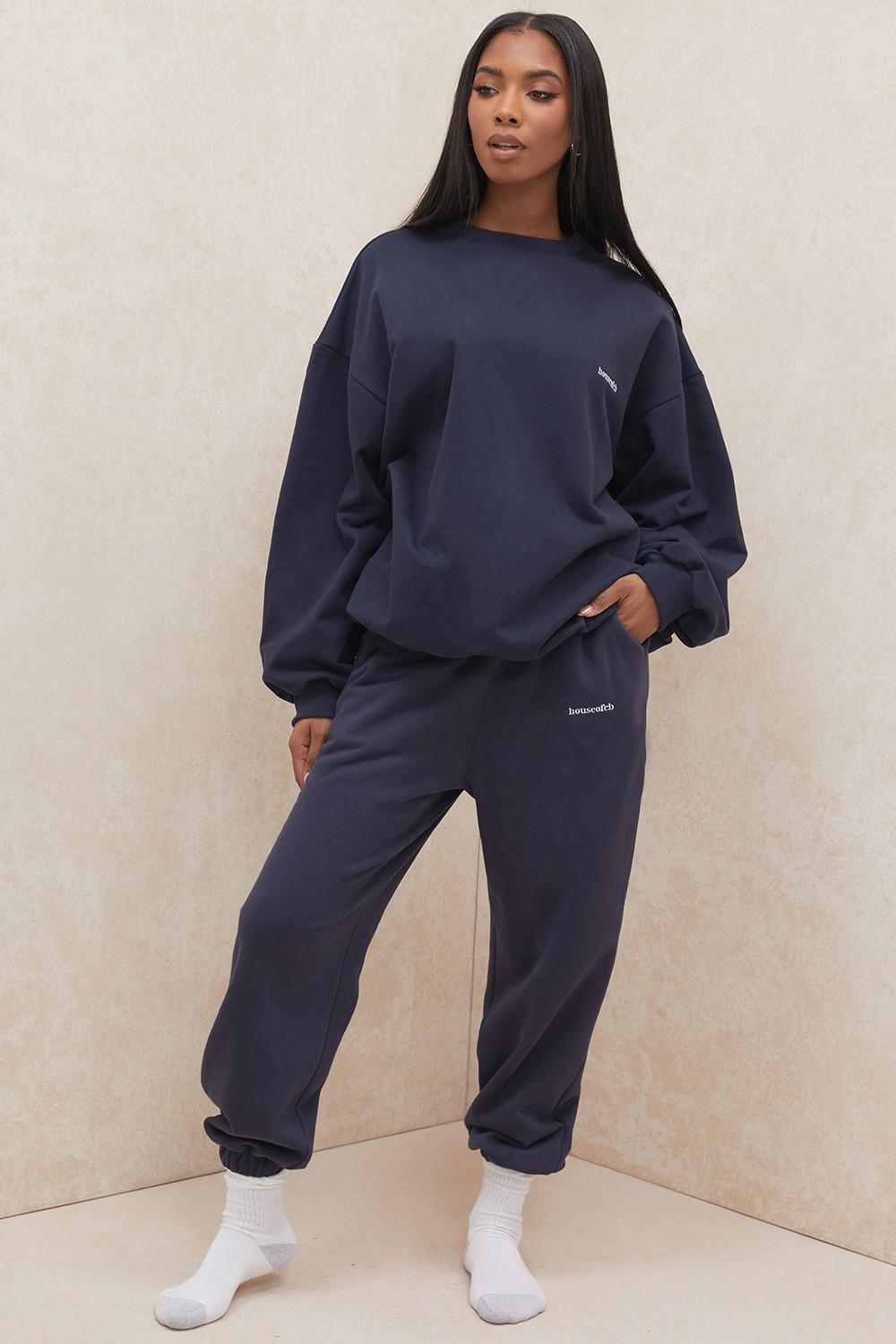 Sky Charcoal Fleece Back Jogging Trousers Product Image