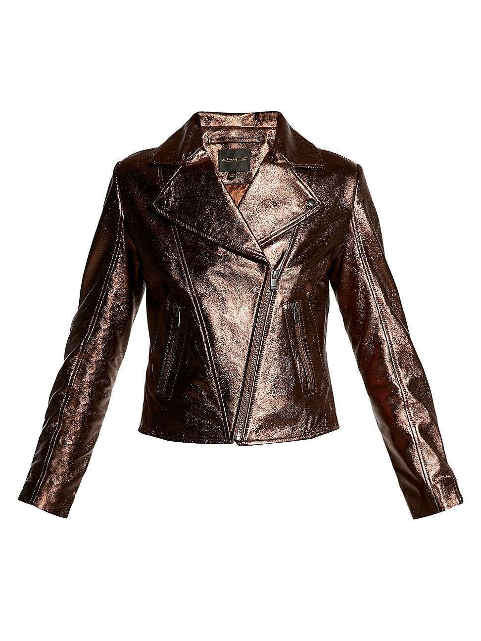 Womens Elodie Upcycled Leather Jacket Product Image