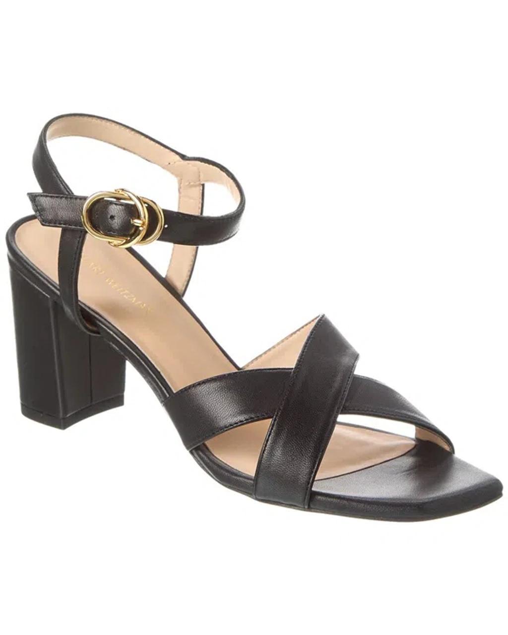 Analeigh 75 Leather Sandal In Black Product Image