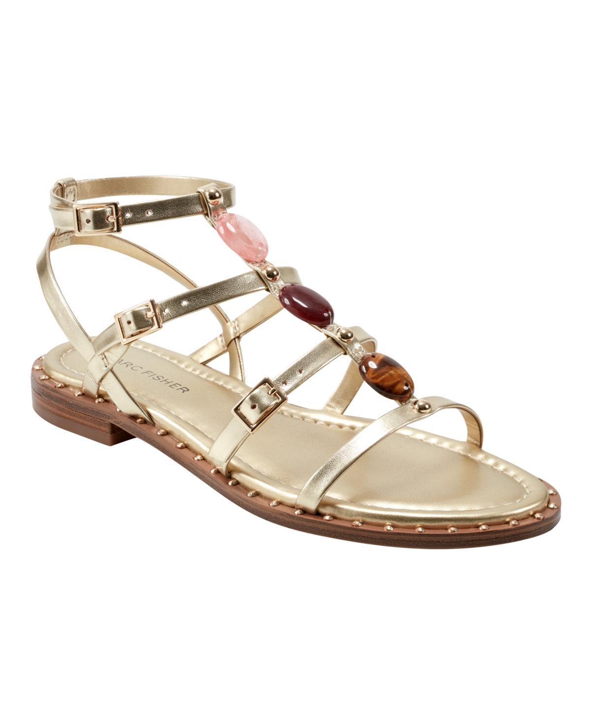 Marc Fisher Womens Yessah Almond Toe Strappy Casual Sandals Product Image