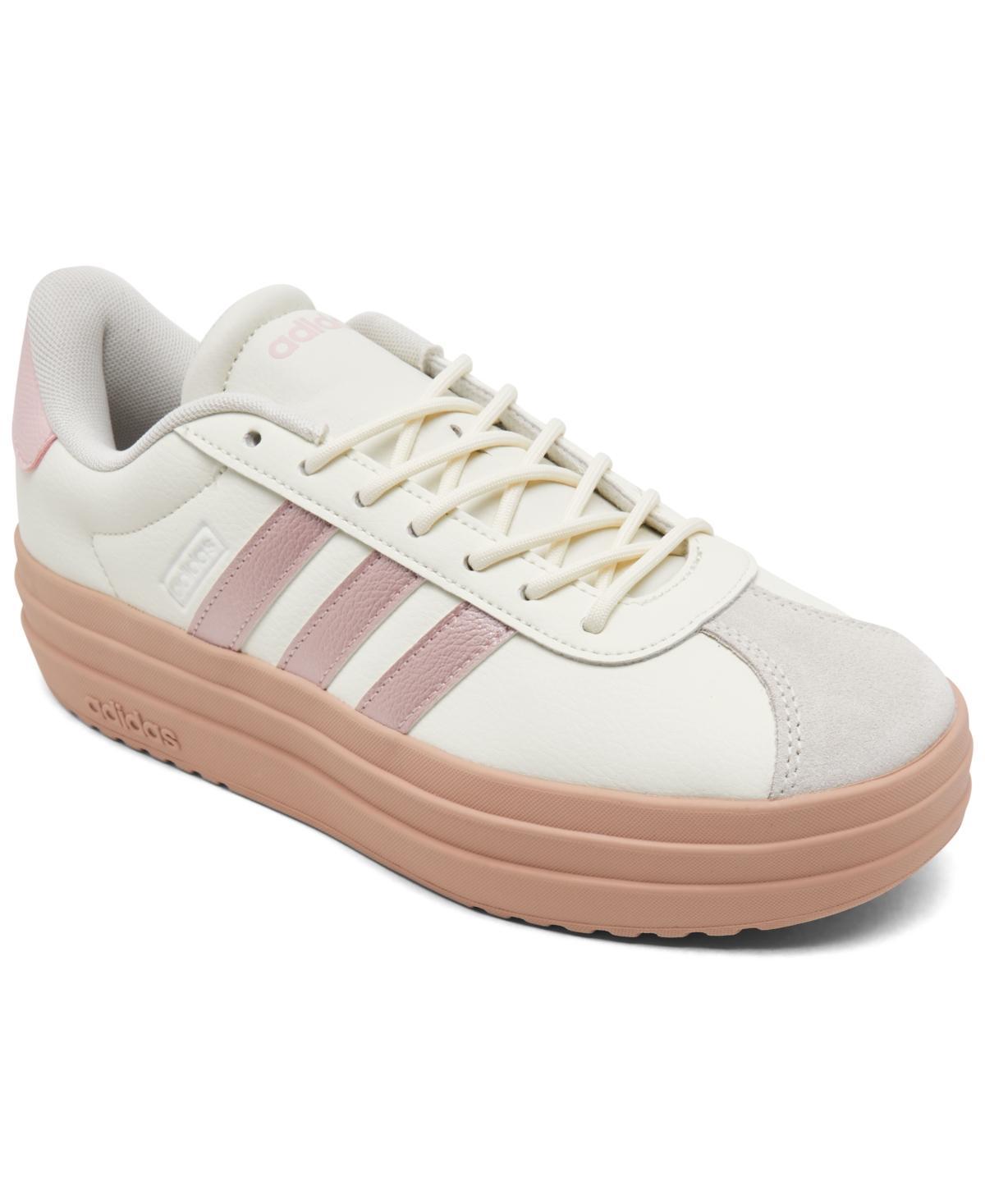 adidas VL Court Bold (Ivory/Sandy Pink Met/Sandy Pink) Women's Tennis Shoes Product Image