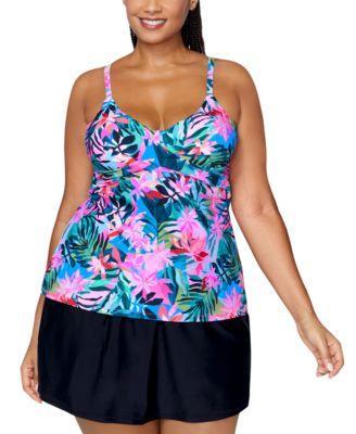 Raisins Curve Plus Size Aries Tankini Top Product Image