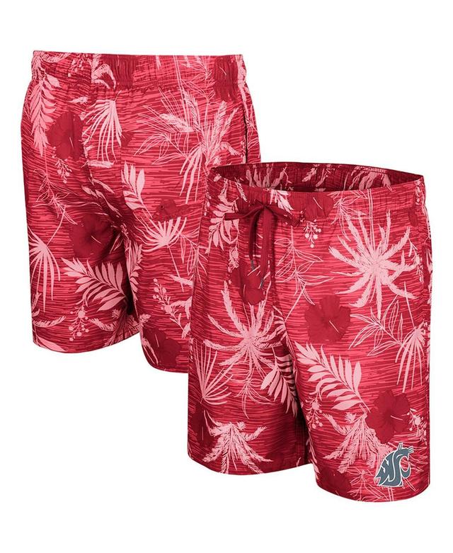 Mens Colosseum Crimson Washington State Cougars What Else is New Swim Shorts Product Image