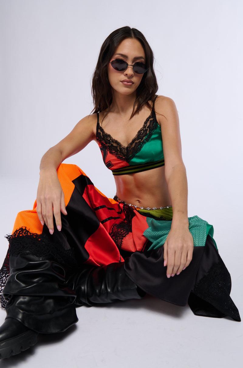 ALL OVER THE PLACE COLOR BLOCK BRALETTE Product Image