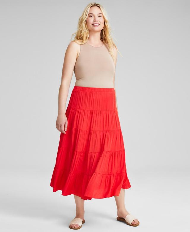 And Now This Womens Pull-On Maxi Skirt Product Image