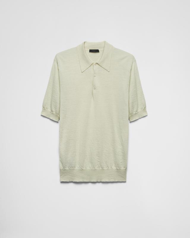 Cashmere polo shirt Product Image