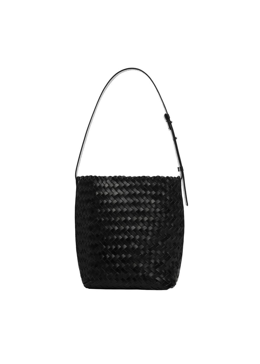 MANGO - Braided leather bag - One size - Women Product Image