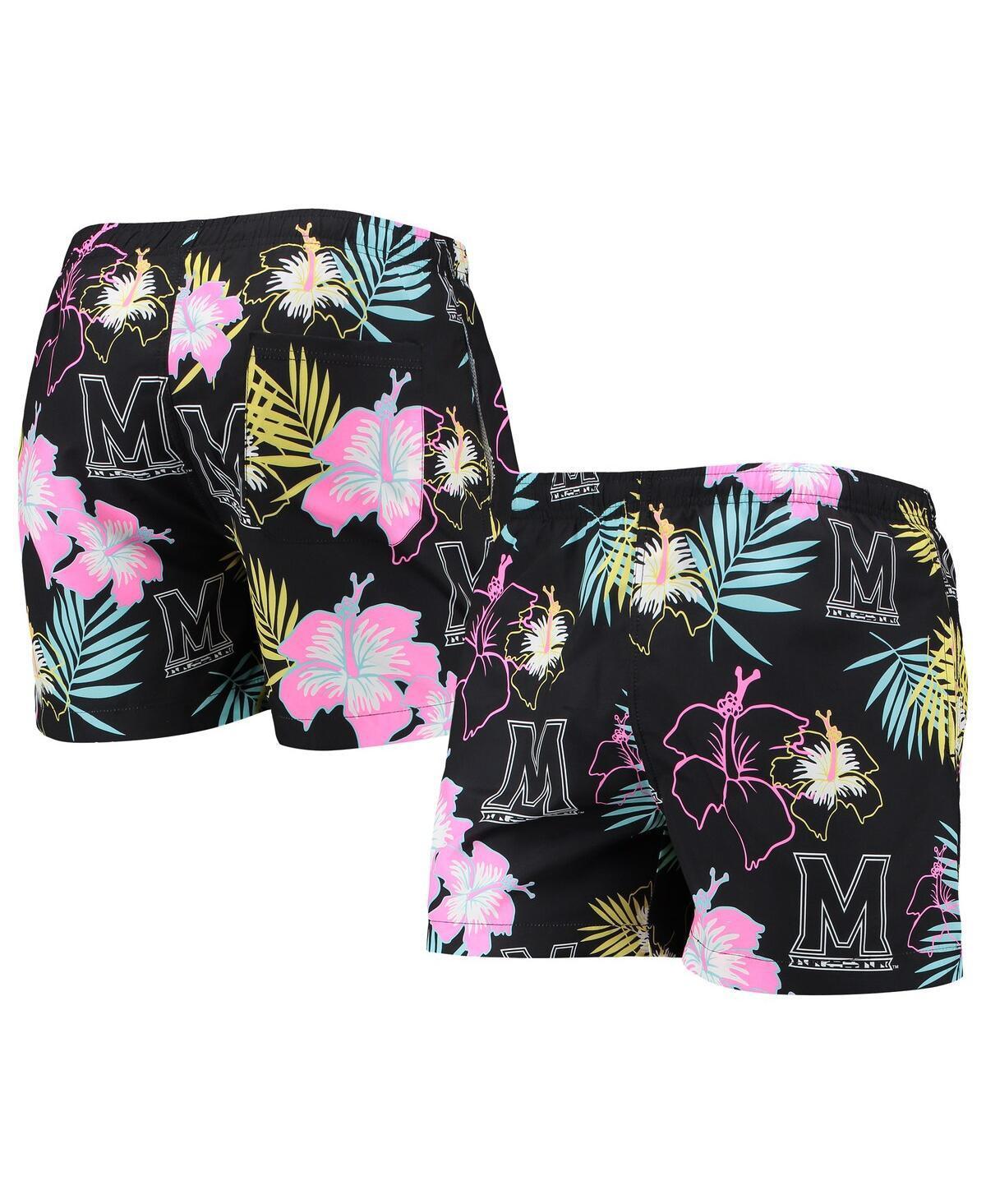 Mens FOCO Maryland Terrapins Neon Floral Swim Trunks Product Image