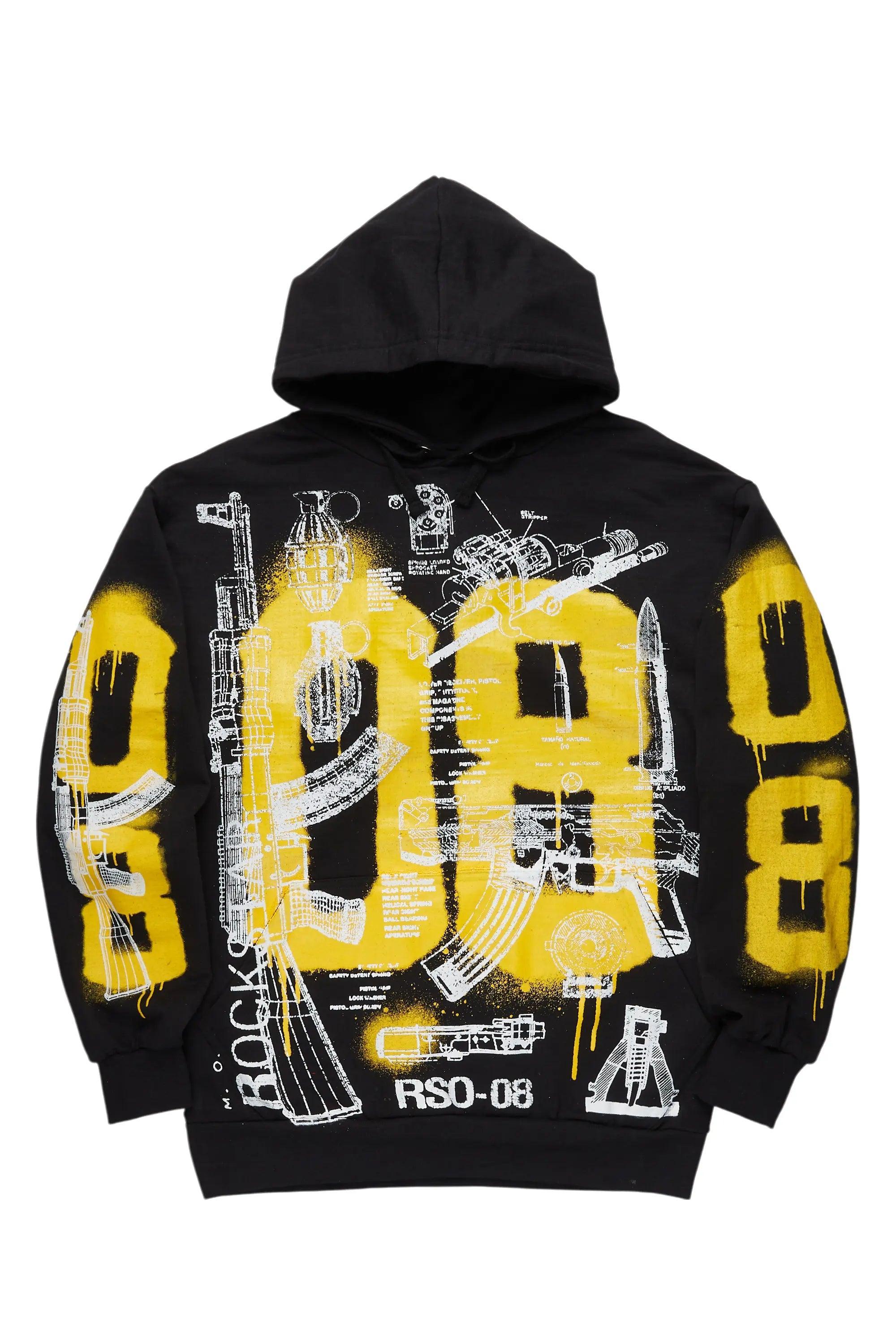 Nesta Black Graphic Hoodie Male Product Image