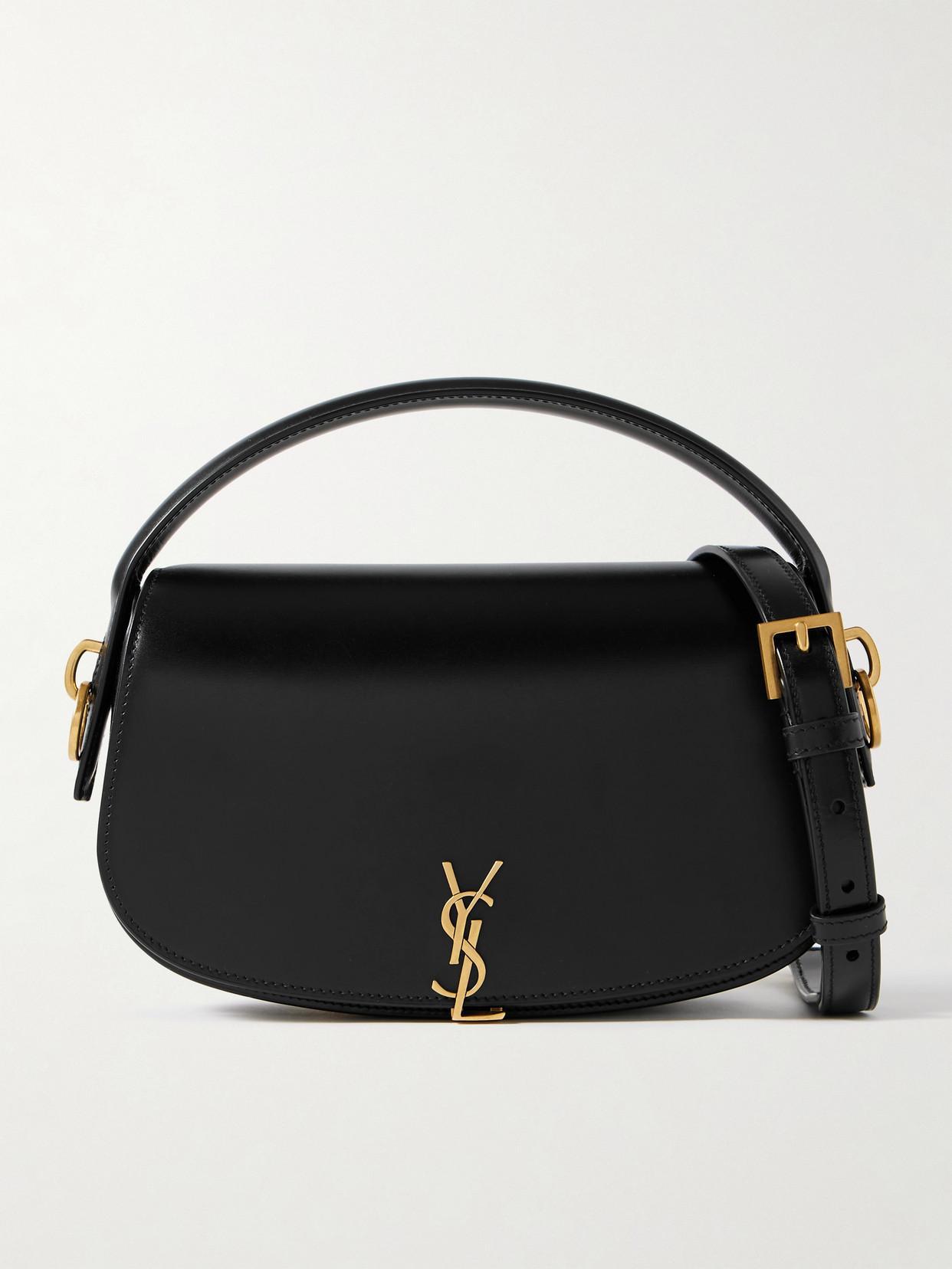 SAINT LAURENT New Bascule Leather Crossbody Bag In Black Product Image