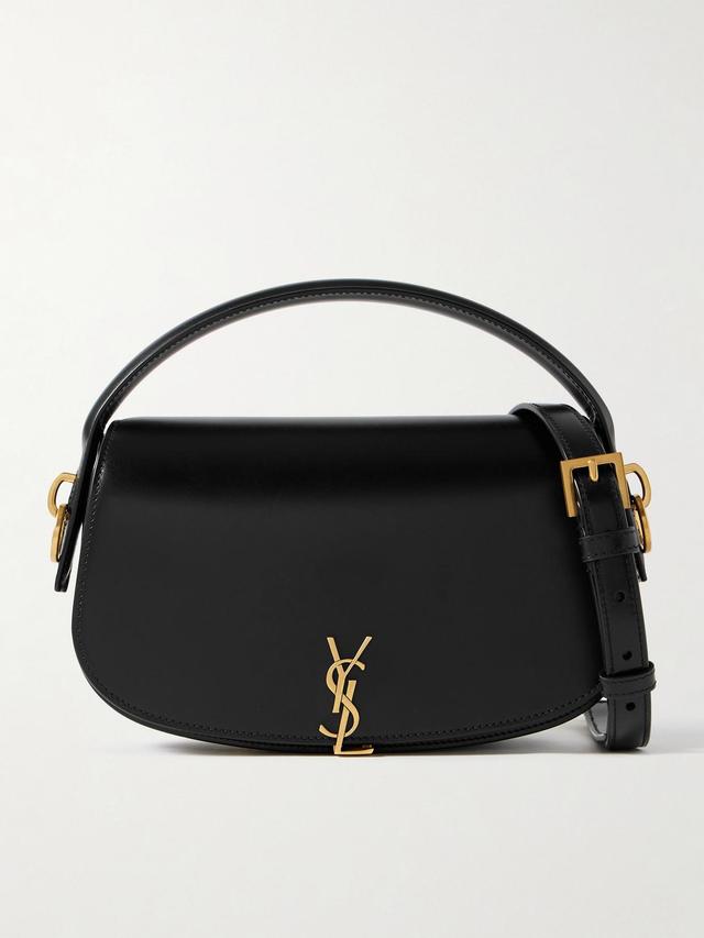 SAINT LAURENT New Bascule Leather Crossbody Bag In Black Product Image