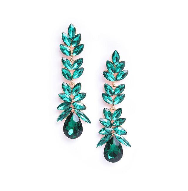 Sohi Womens Blue Stone Drop Earrings Product Image