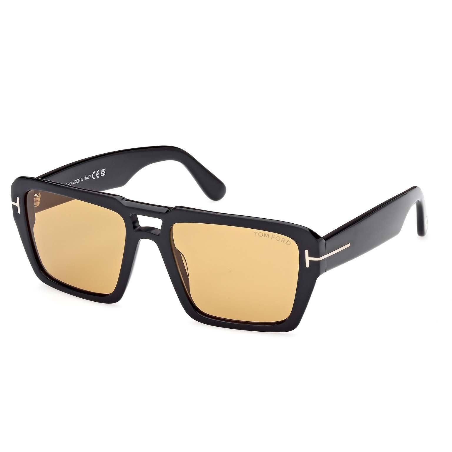 Redford Aviator-style Acetate Sunglasses In Black Product Image