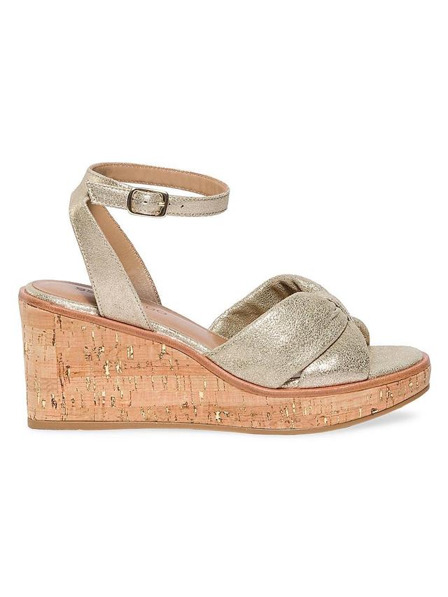 Womens Kearny Metallic Leather Wedge Sandals Product Image