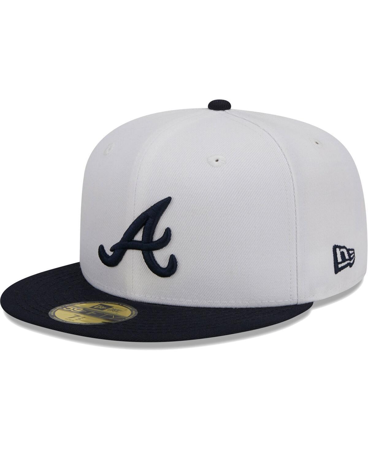 Mens New Era /Navy Atlanta Braves Optic 59FIFTY Fitted Hat Product Image