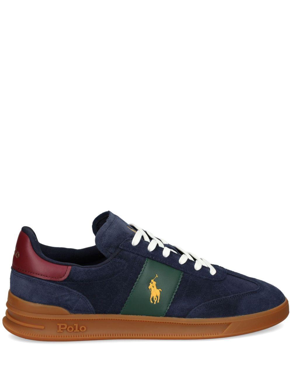 POLO RALPH LAUREN Heritage Aera Suede Trainer In Navy Product Image