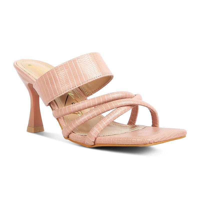 London Rag Womens Crisscross Dress Sandals Pink Product Image