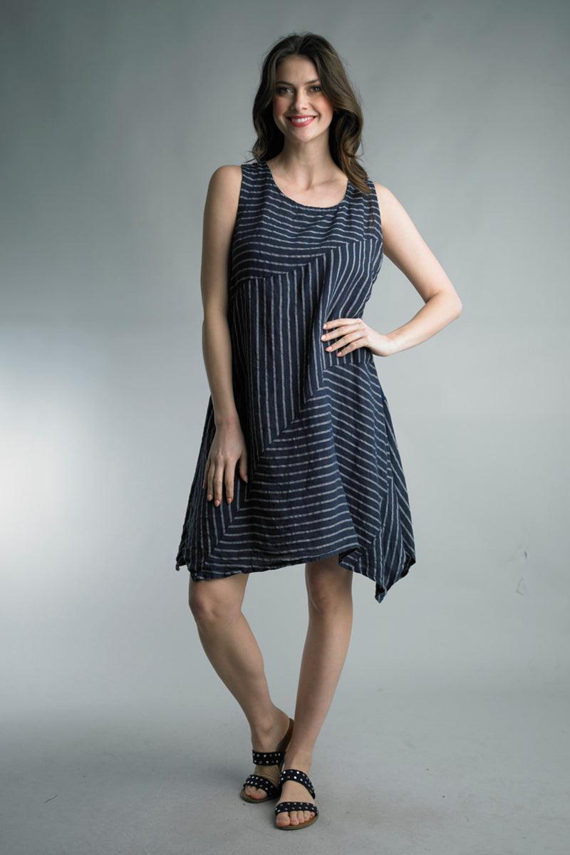 Navy Stripe Dress Product Image