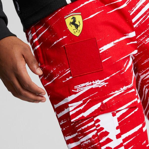 PUMA SCUDERIA FERRARI x JOSHUA VIDES Men's Race Pants in Red Product Image