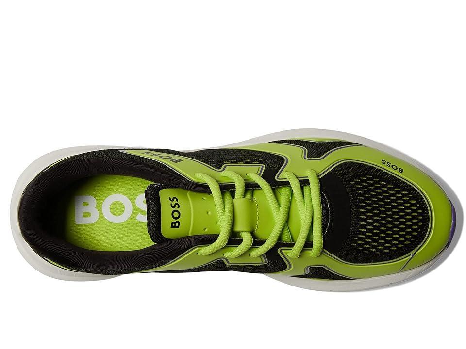 BOSS Owen Running Style Mix Materal Sneakers (Electric /Black) Men's Shoes Product Image