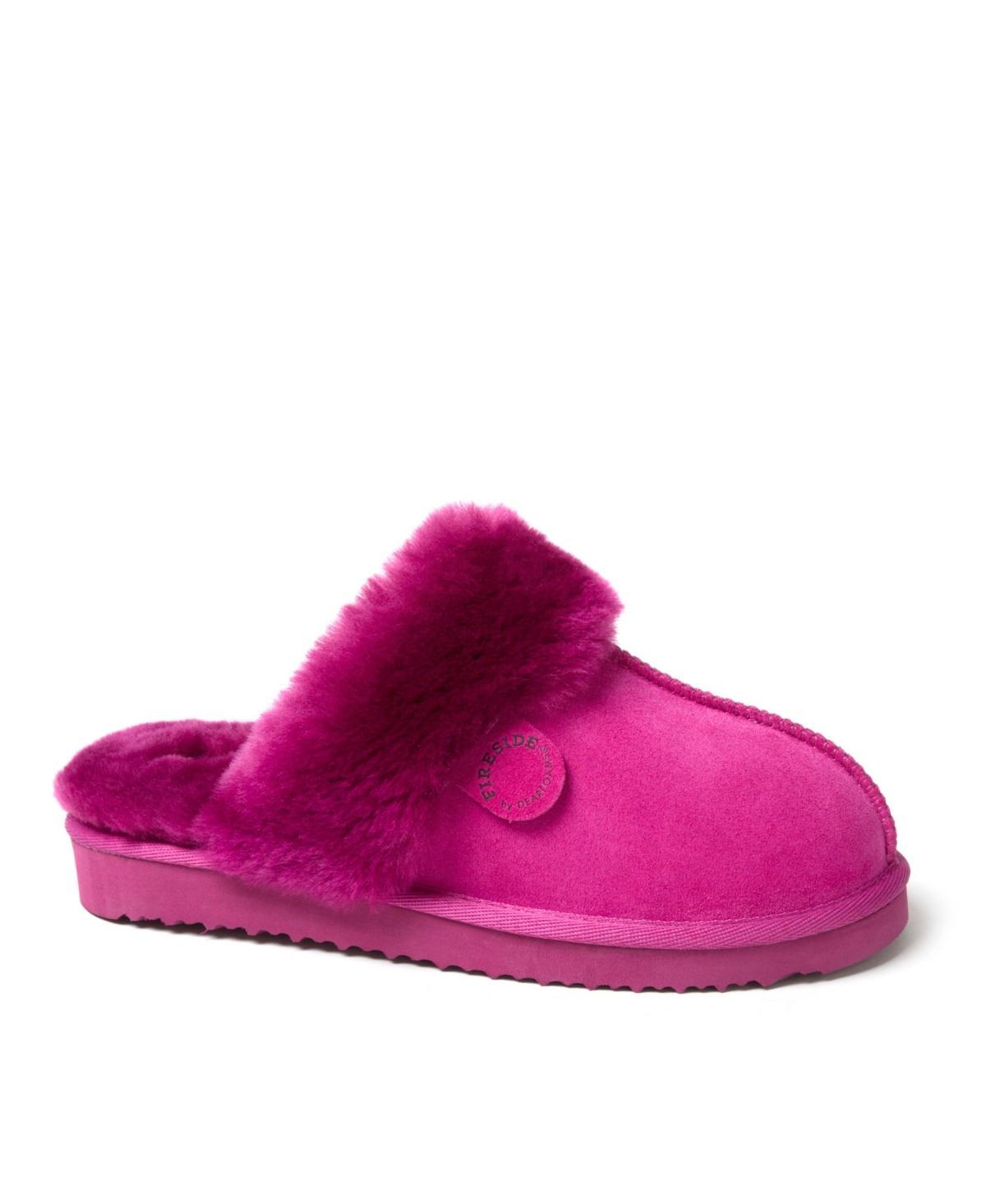 Fireside by Dearfoams Womens Sydney Genuine Shearling Scuff Slipper Product Image