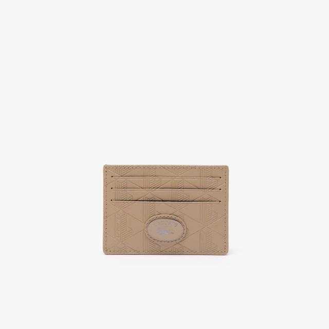 Leather Monogram Print Card Holder Product Image