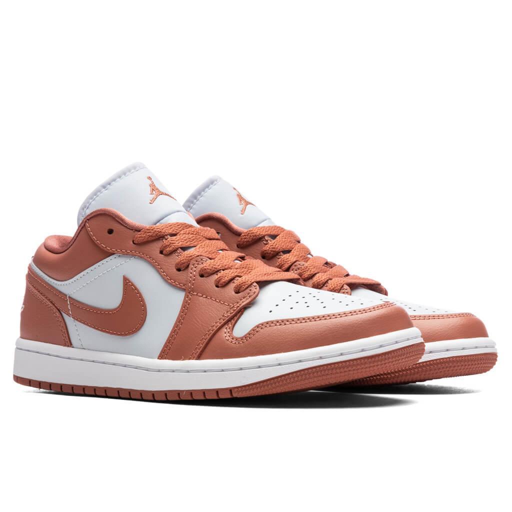 Air Jordan 1 Low Women's 'Pink Salmon' - Pure Platinum/Sky J Orange/White Female Product Image